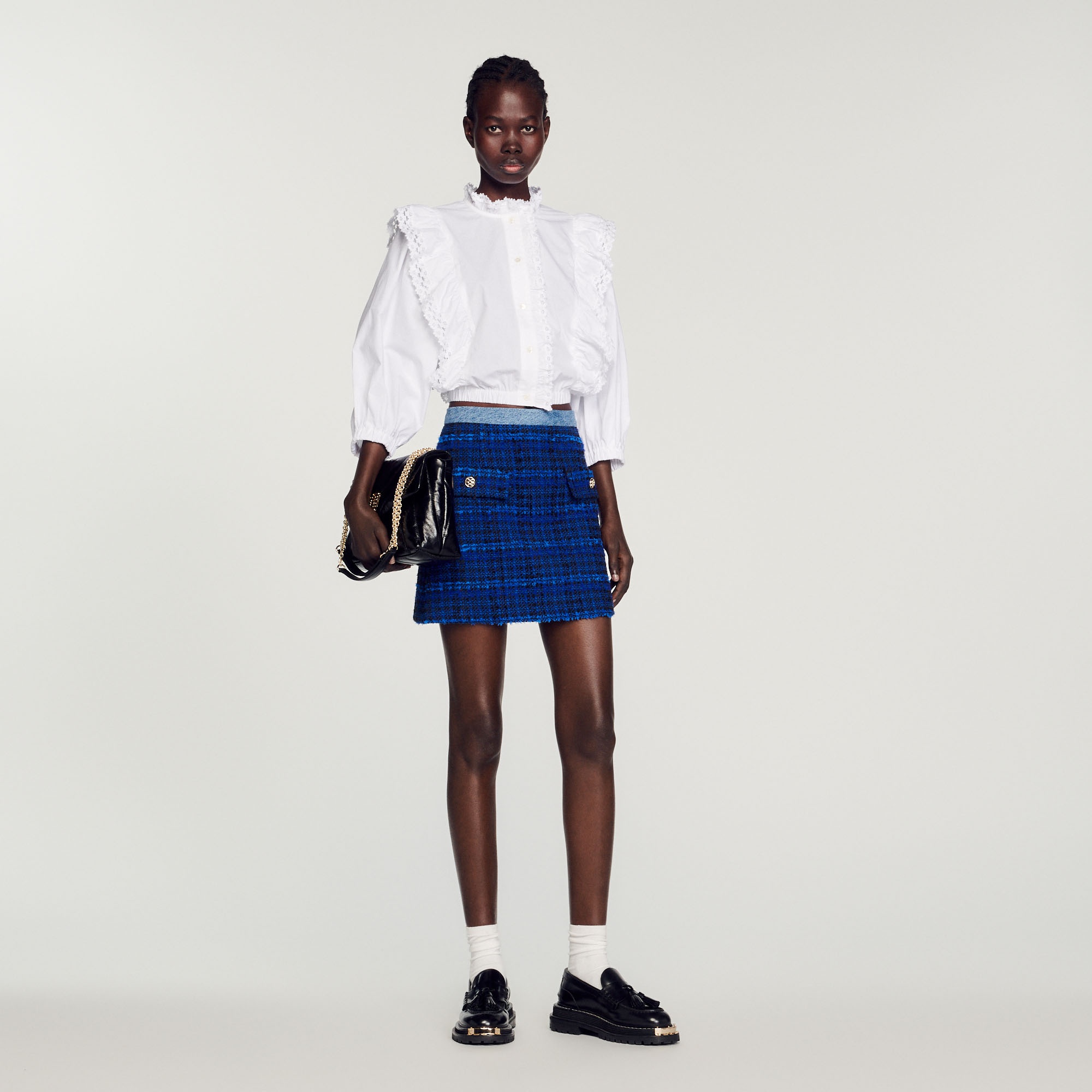 Short tweed skirt - 2