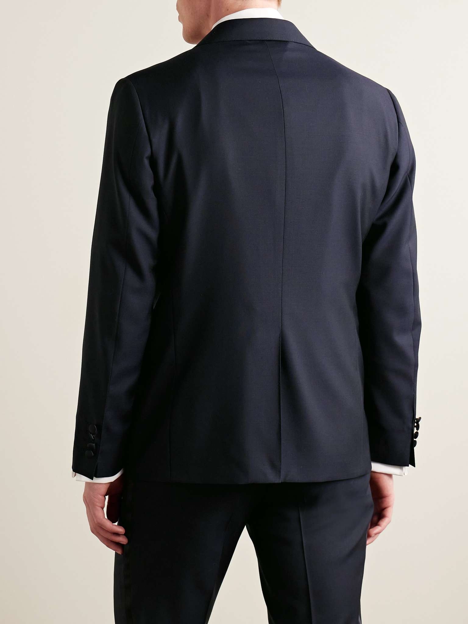 Slim-Fit Double-Breasted Satin-Trimmed Wool Tuxedo Jacket - 4