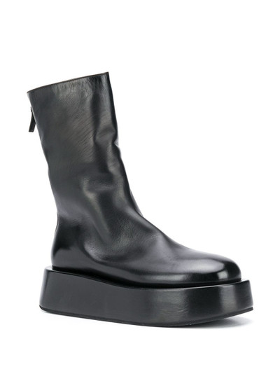 Marsèll platform sole rear zip boots outlook