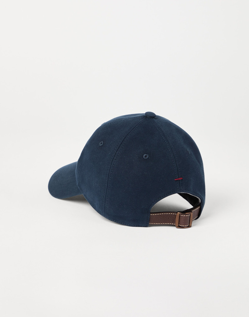 Brunello Cucinelli Garment-dyed twisted cotton gabardine baseball cap with embroidered logo outlook