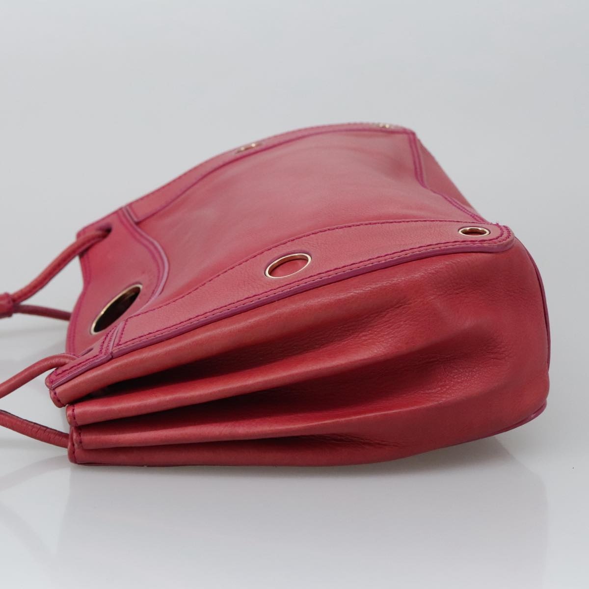 CELINE Shoulder Bag Leather Pink Gold - 4