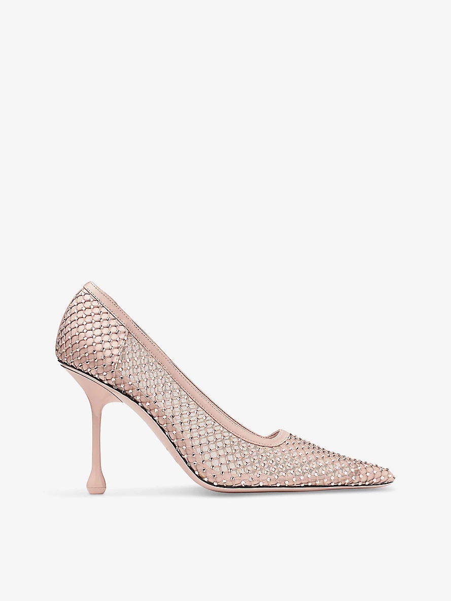 Ixia 95 pointed-toe mesh heeled courts - 1