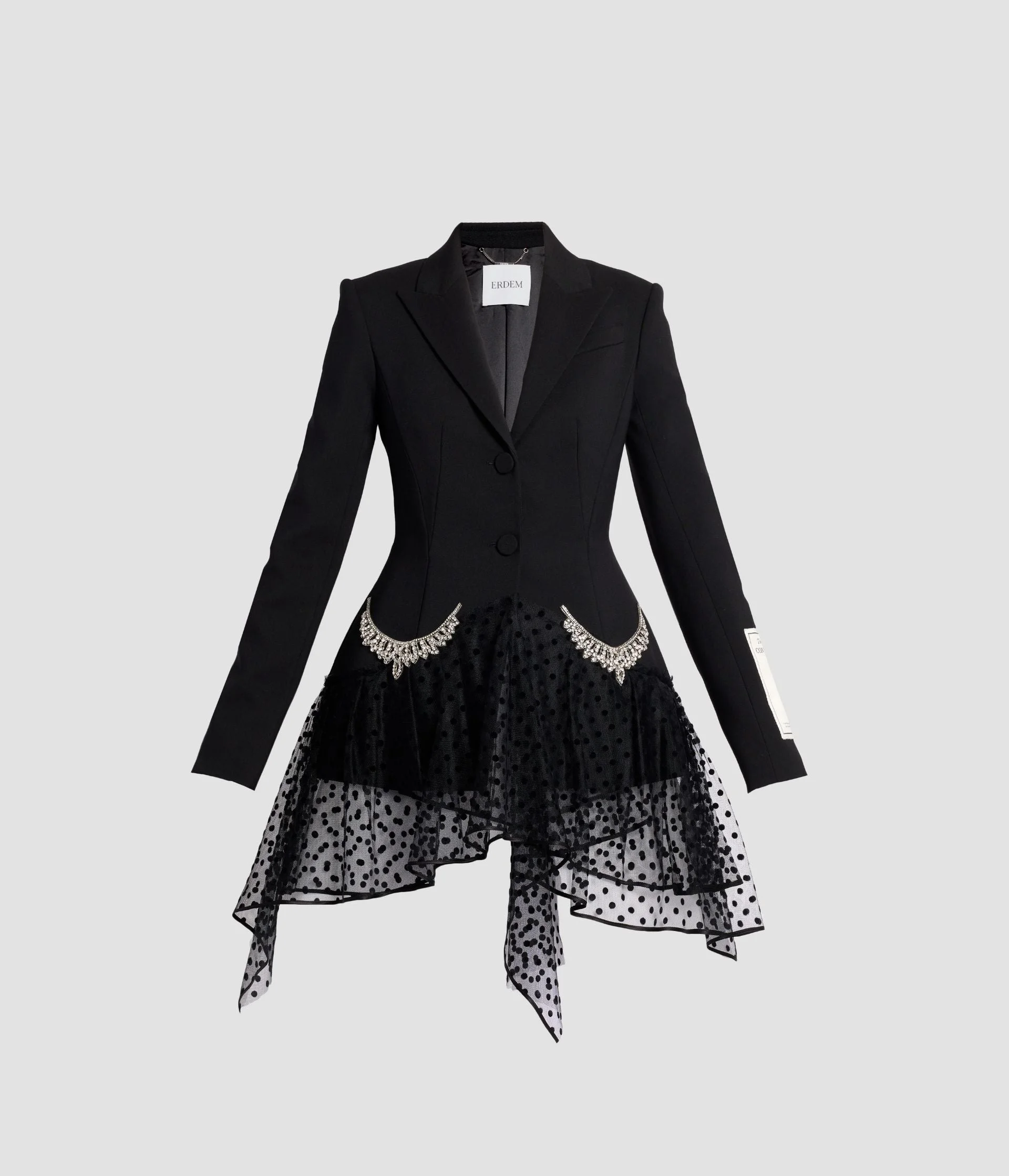 GRAIN DE POUDRE SINGLE BREASTED FITTED BLAZER - 1
