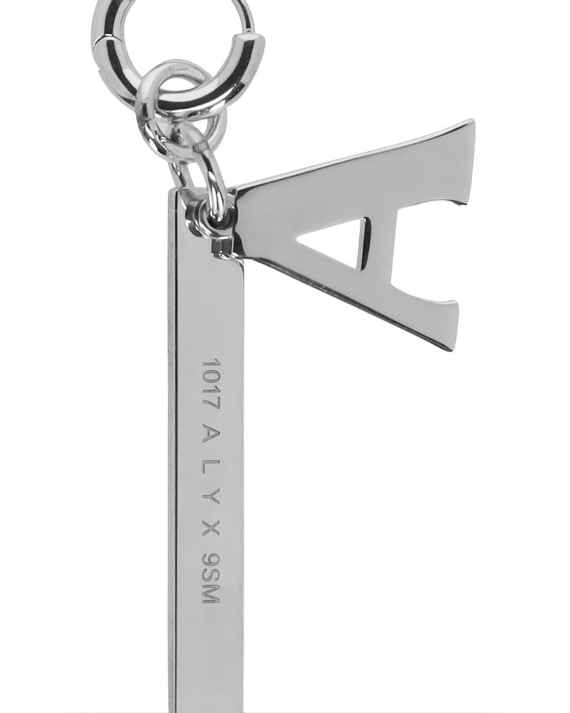 "A" CHARM PENDANT EARRINGS 3