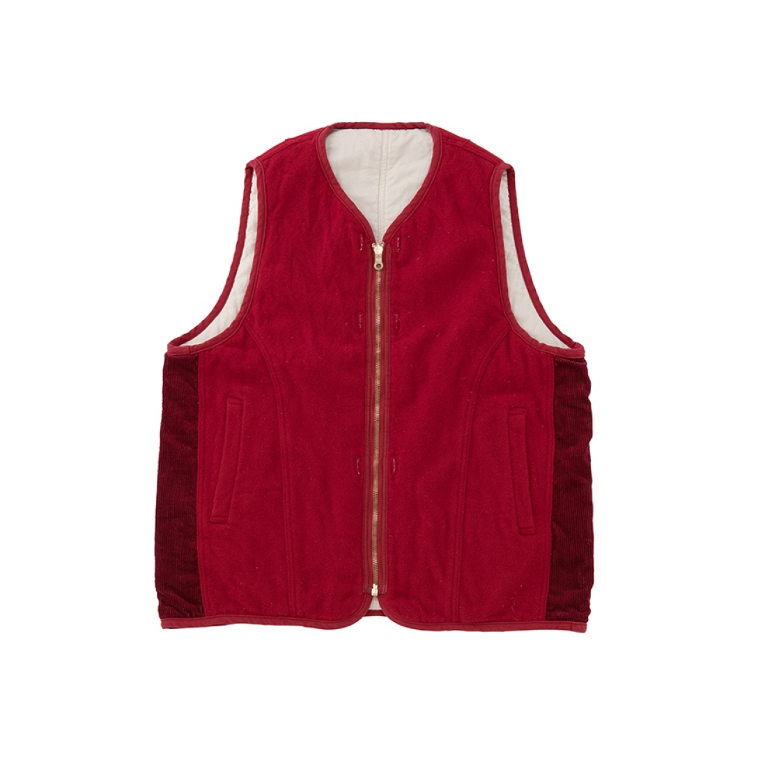 WAWONA DOWN VEST (W/LI NEP TWEED) RED - 1