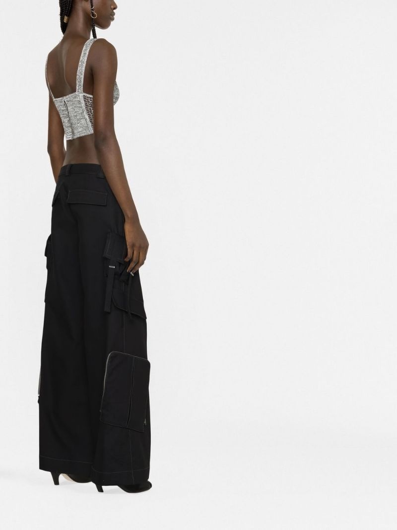 straight-leg cargo trousers - 3