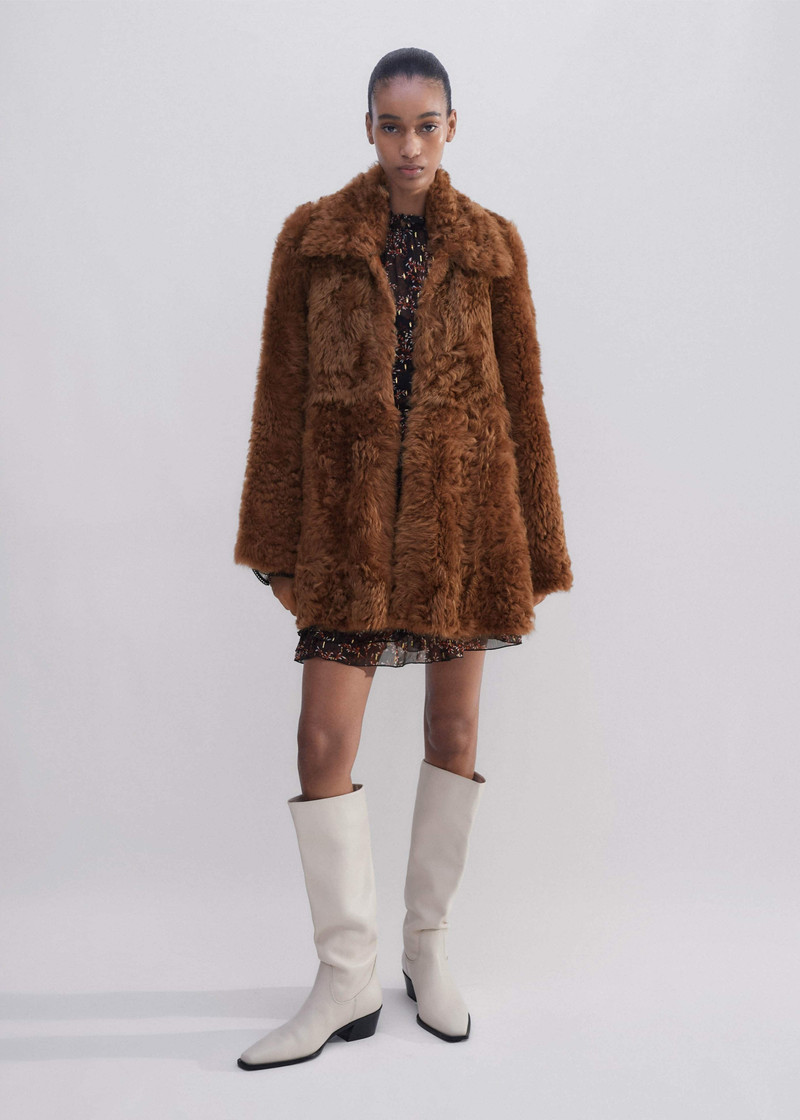 Luxe Shearling Swing Coat 4