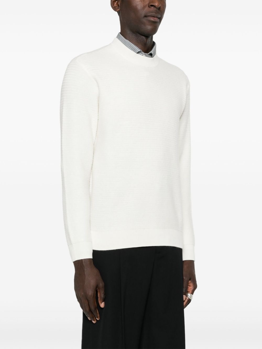 crew-neck virgin wool jumper - 3