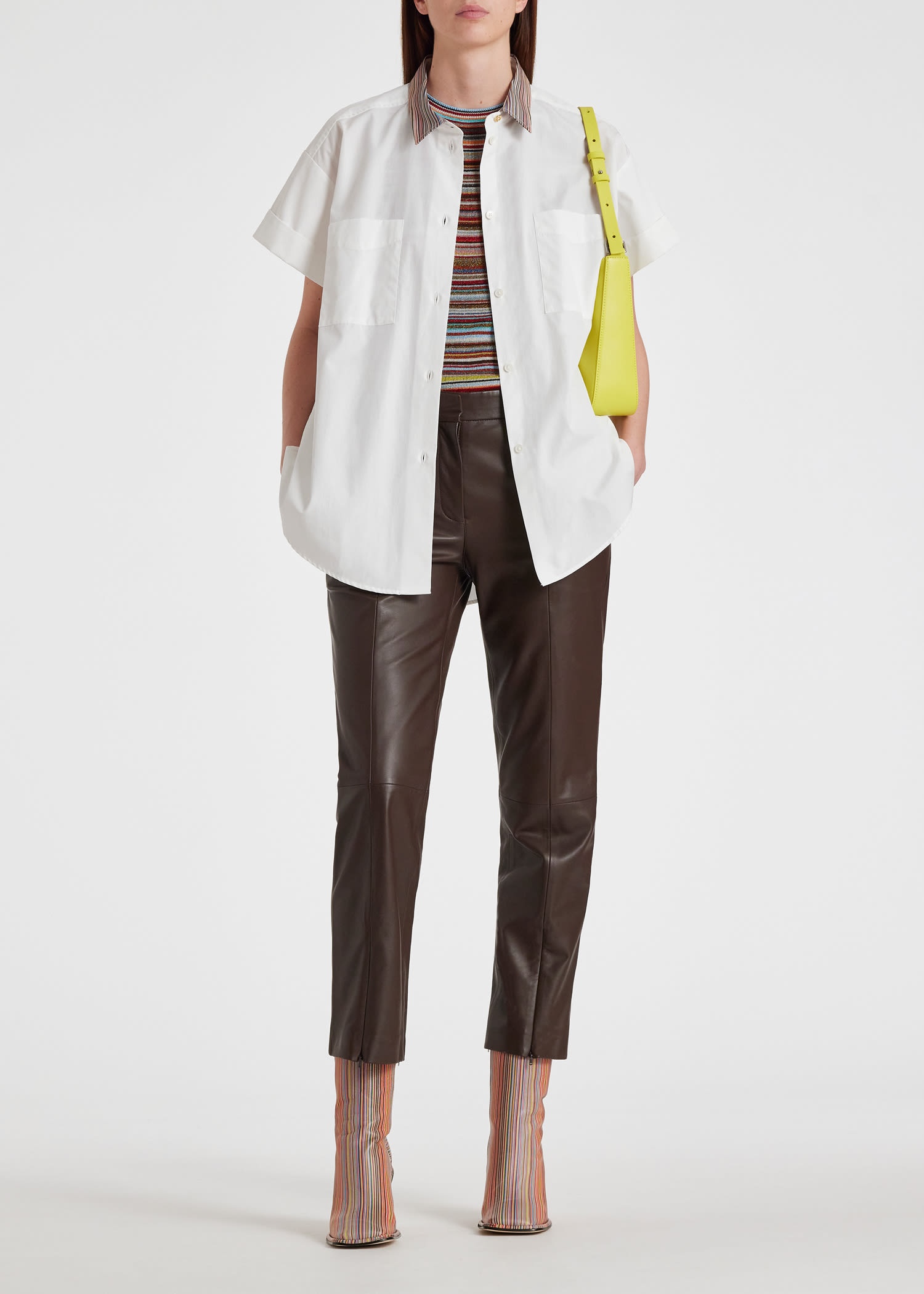 Paul Smith Slim-Fit Leather Pants | REVERSIBLE