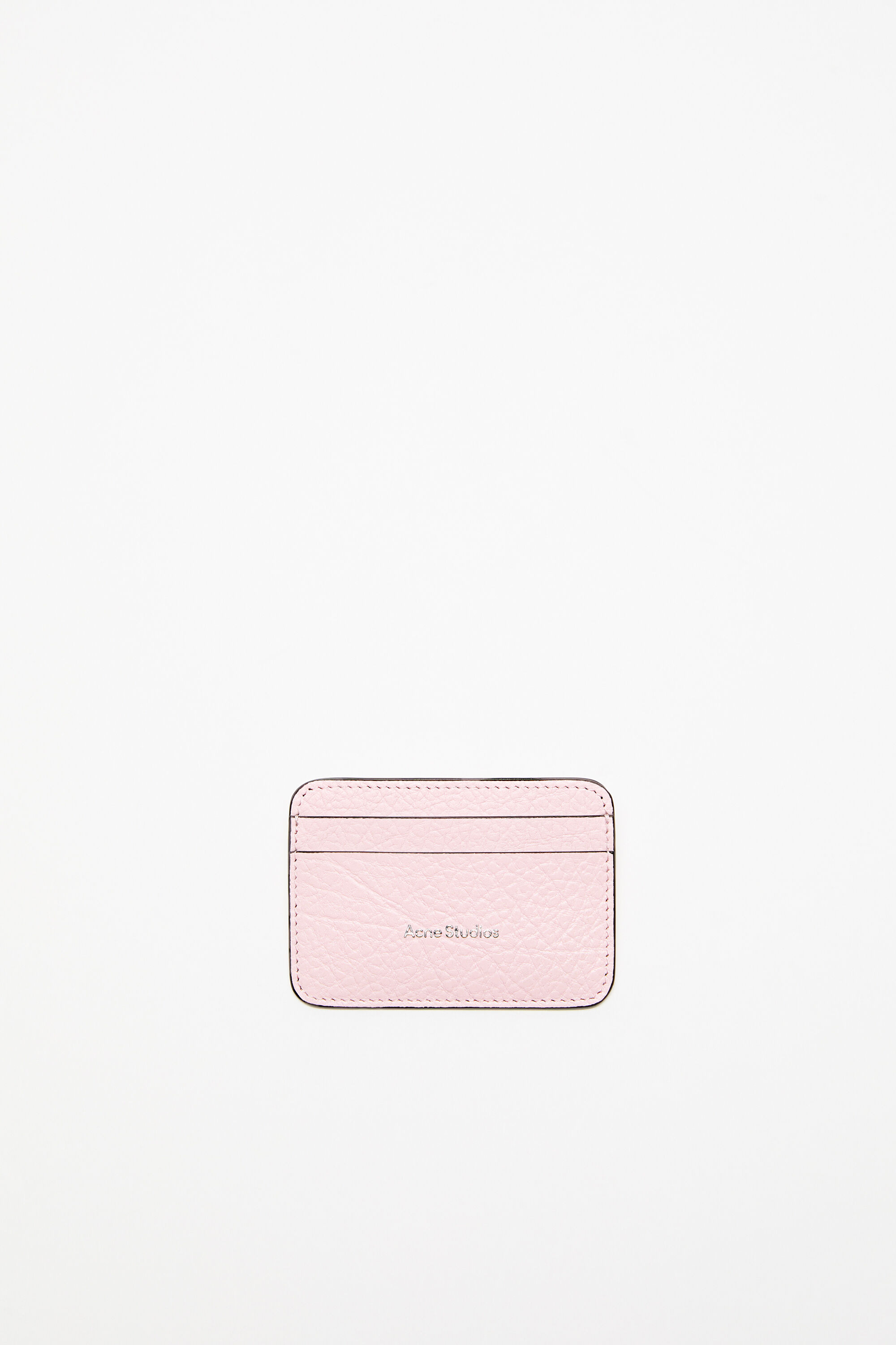 Leather card holder - Powder pink - 1