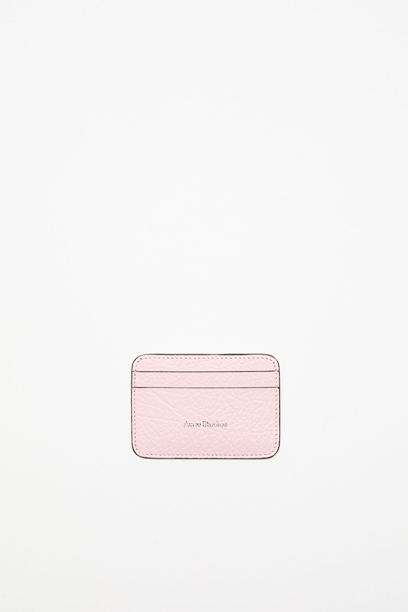 Leather card holder - Powder pink 1