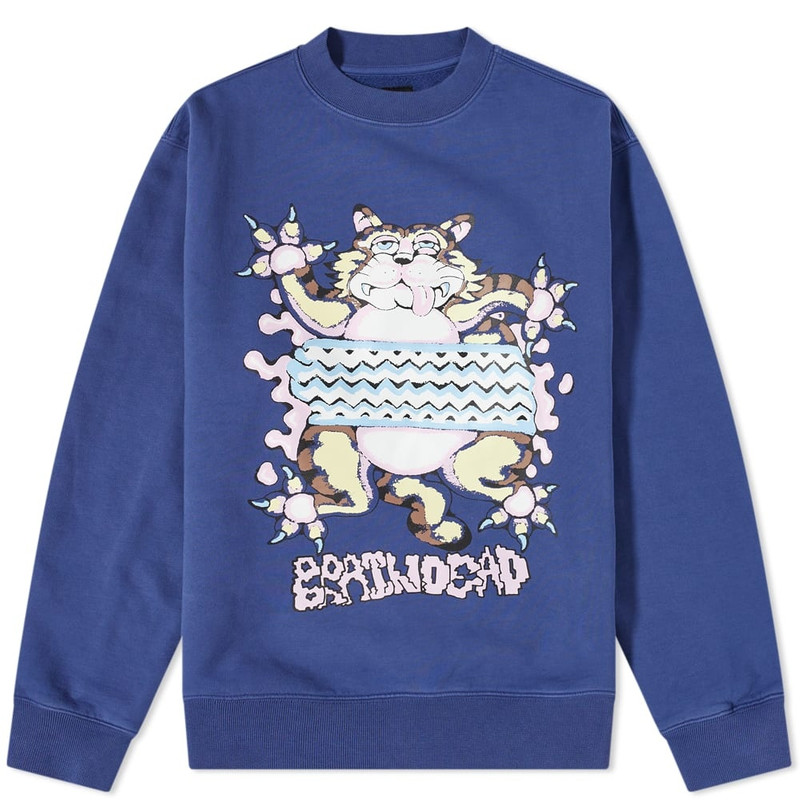 Brain Dead Relaxed Cat Crew Sweat 1