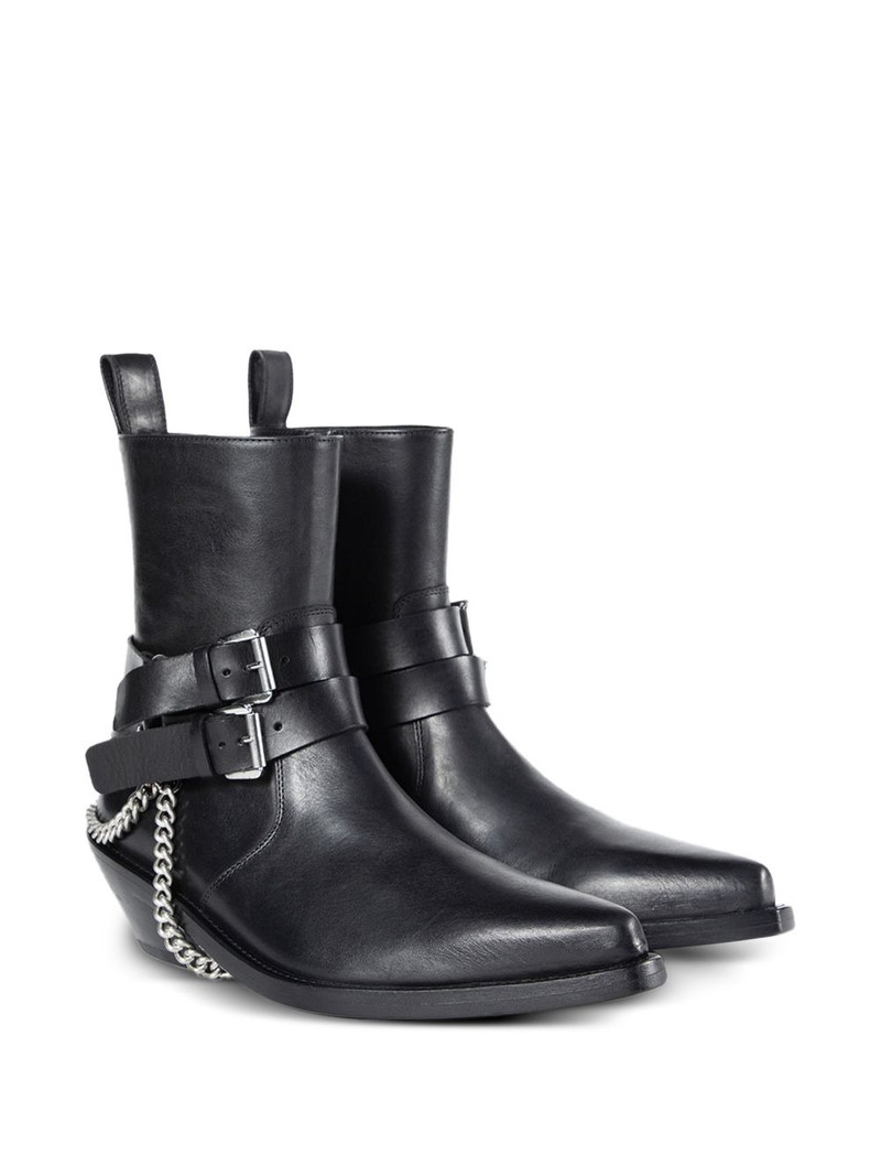 Ann Demeulemeester Kiril Santiago buckled chain-detail boots outlook