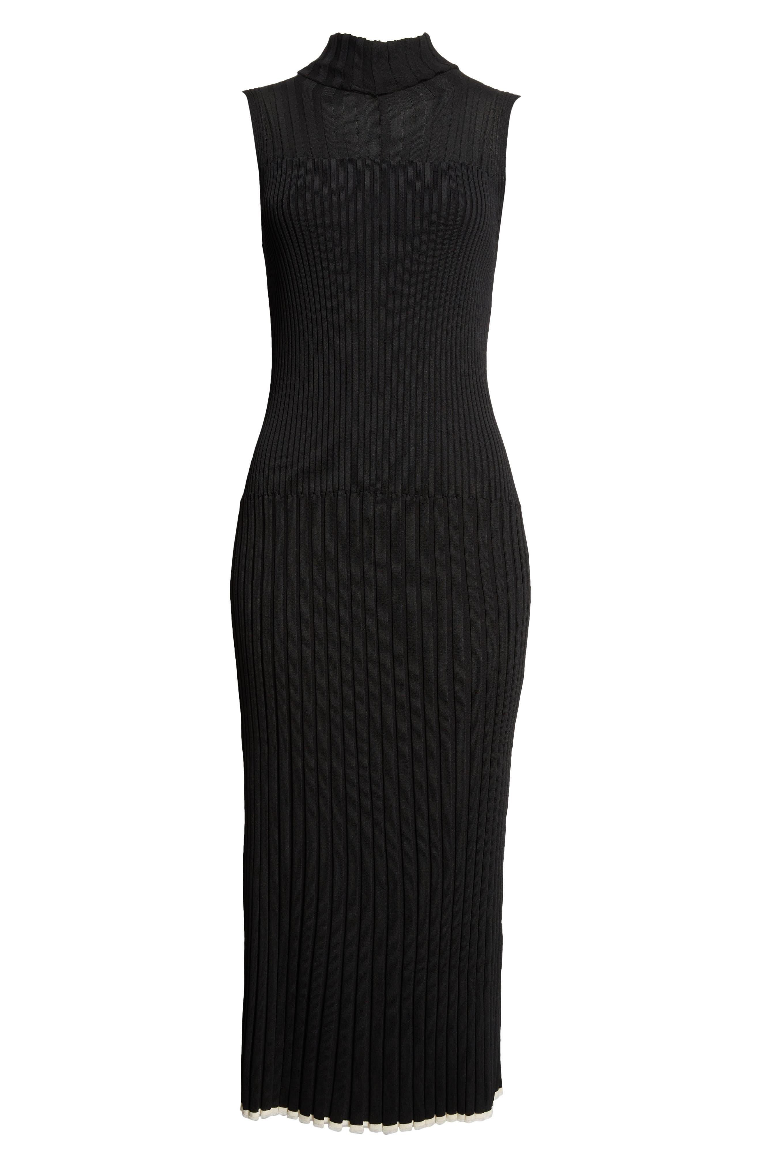 Proenza Schouler Maia Rib Midi Tank Dress in Black at Nordstrom - 5