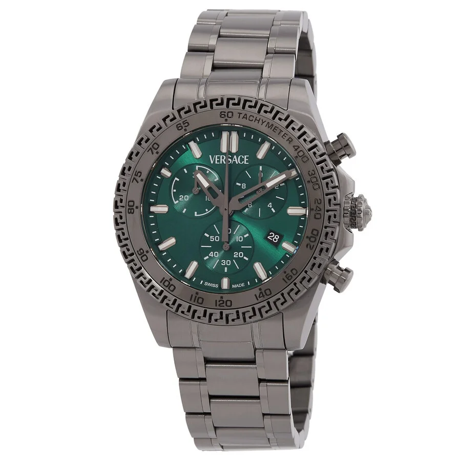 Versace Chrono Chronograph Quartz Green Dial Men's Watch VE9K01224 - 1