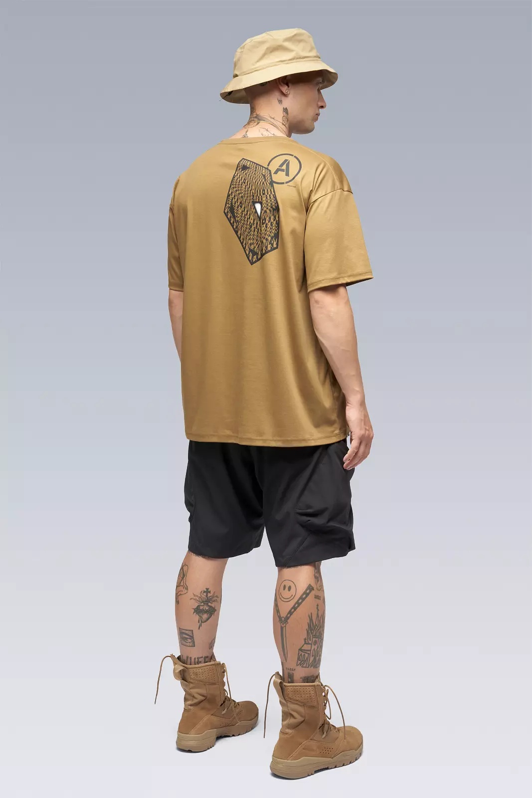 S24-PR-B 100% Cotton Mercerized Short Sleeve T-shirt Coyote - 5