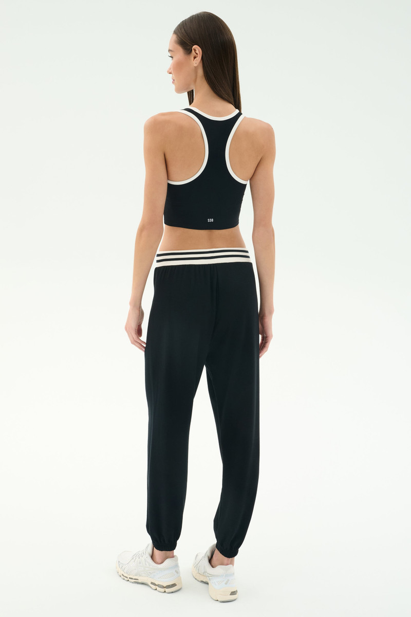 Andie Oversized Fleece Sweatpant W/ Stripe 6