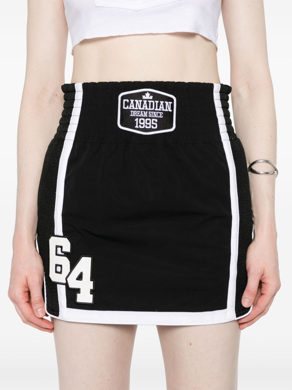 logo-patch mini skirt - 5