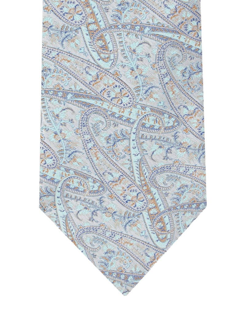 Etro jacquard floral paisley tie outlook