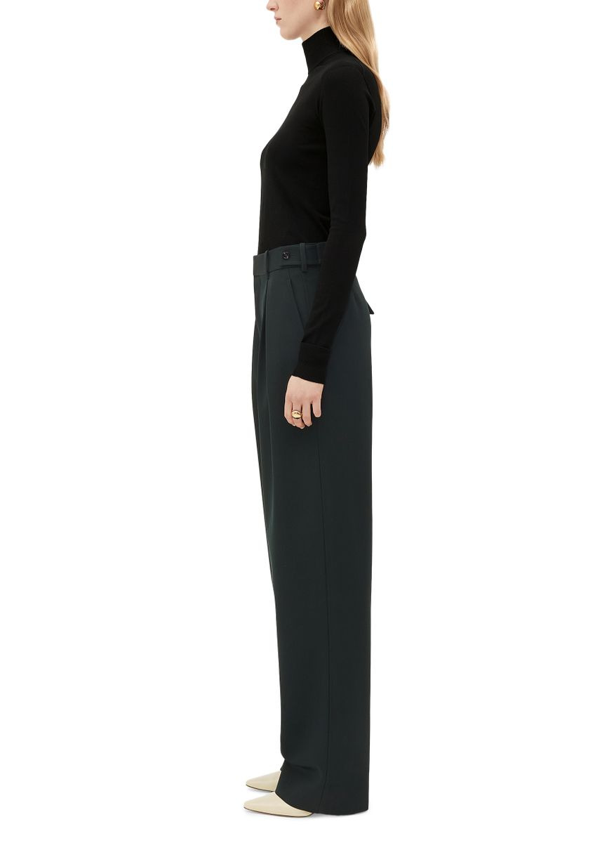 Straight-leg wool pants - 5