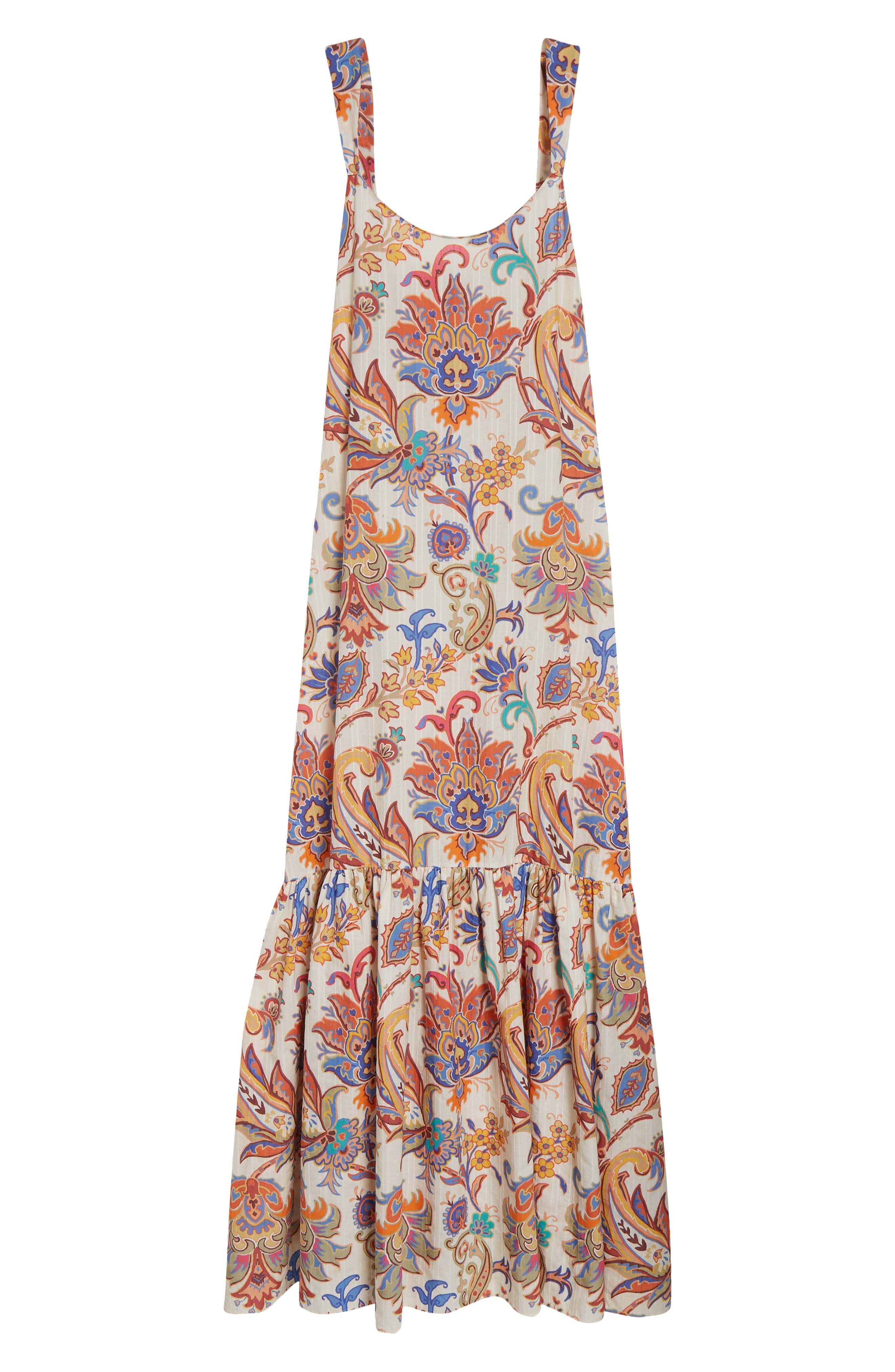 Etro Paisley Print Cotton Maxi Dress in Stampa F.do Bianco at Nordstrom - 5