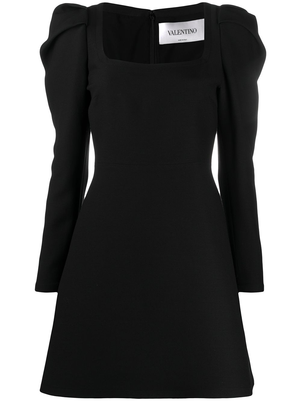 puff-sleeve cocktail dress - 1
