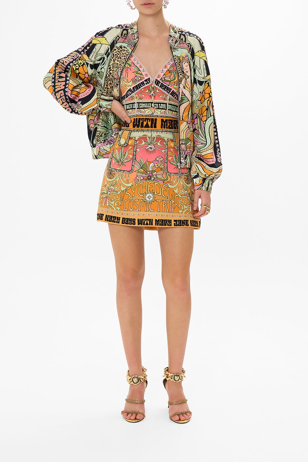 PANELLED SLEEVE BLOUSON BOMBER - 7