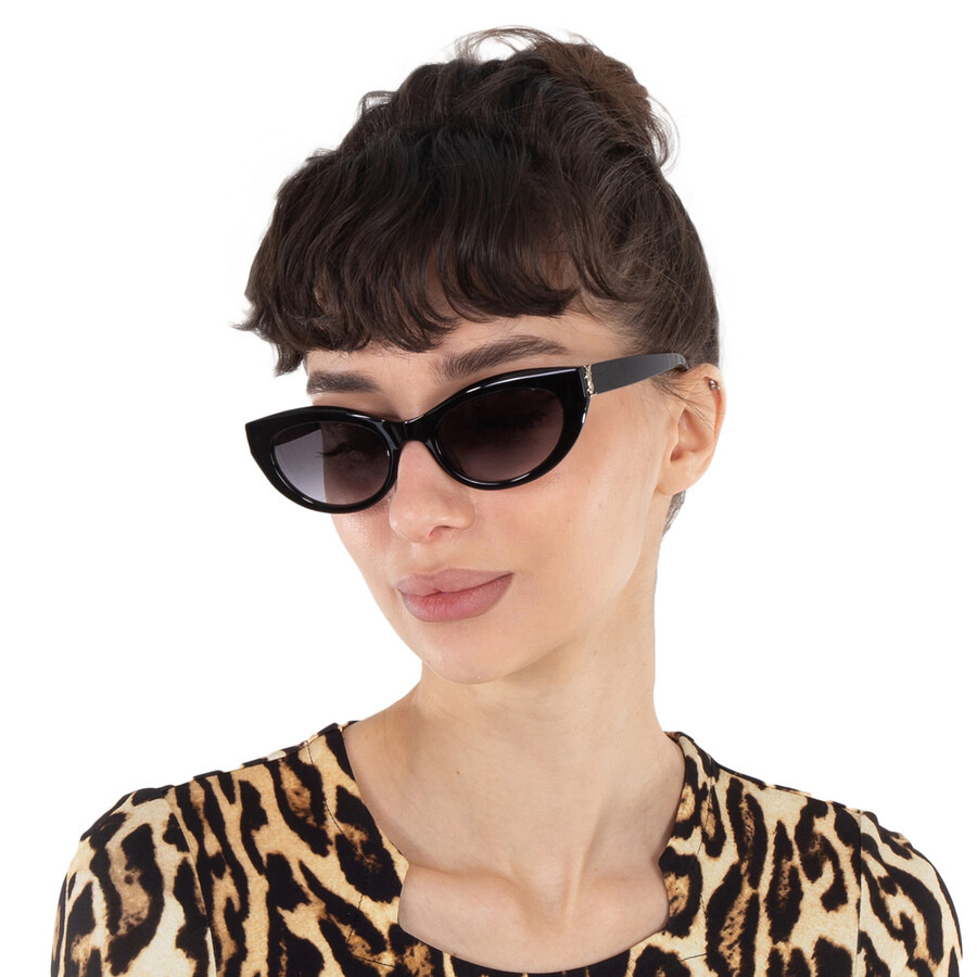 Saint Laurent Grey Geometric Ladies Sunglasses SL M115 002 54 - 2