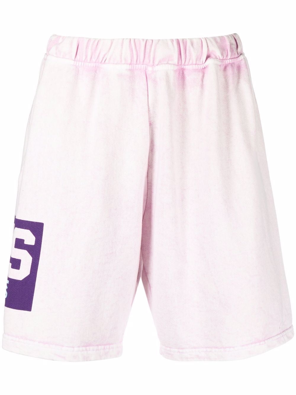 logo print track shorts - 1