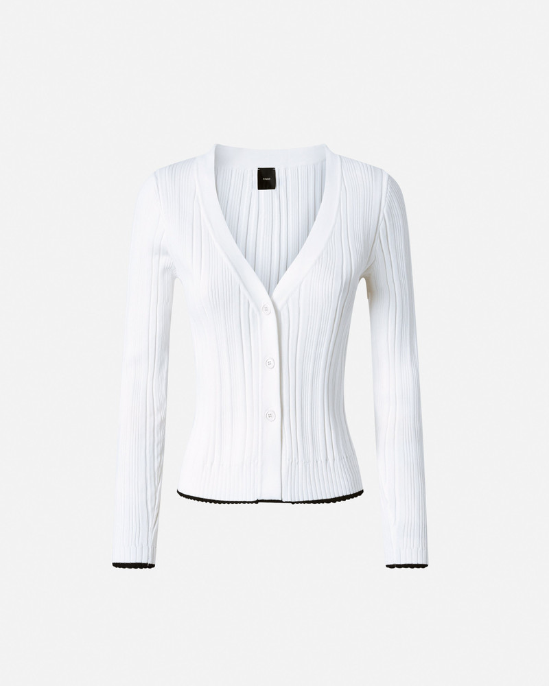 RIB-KNIT V-NECK CARDIGAN 1