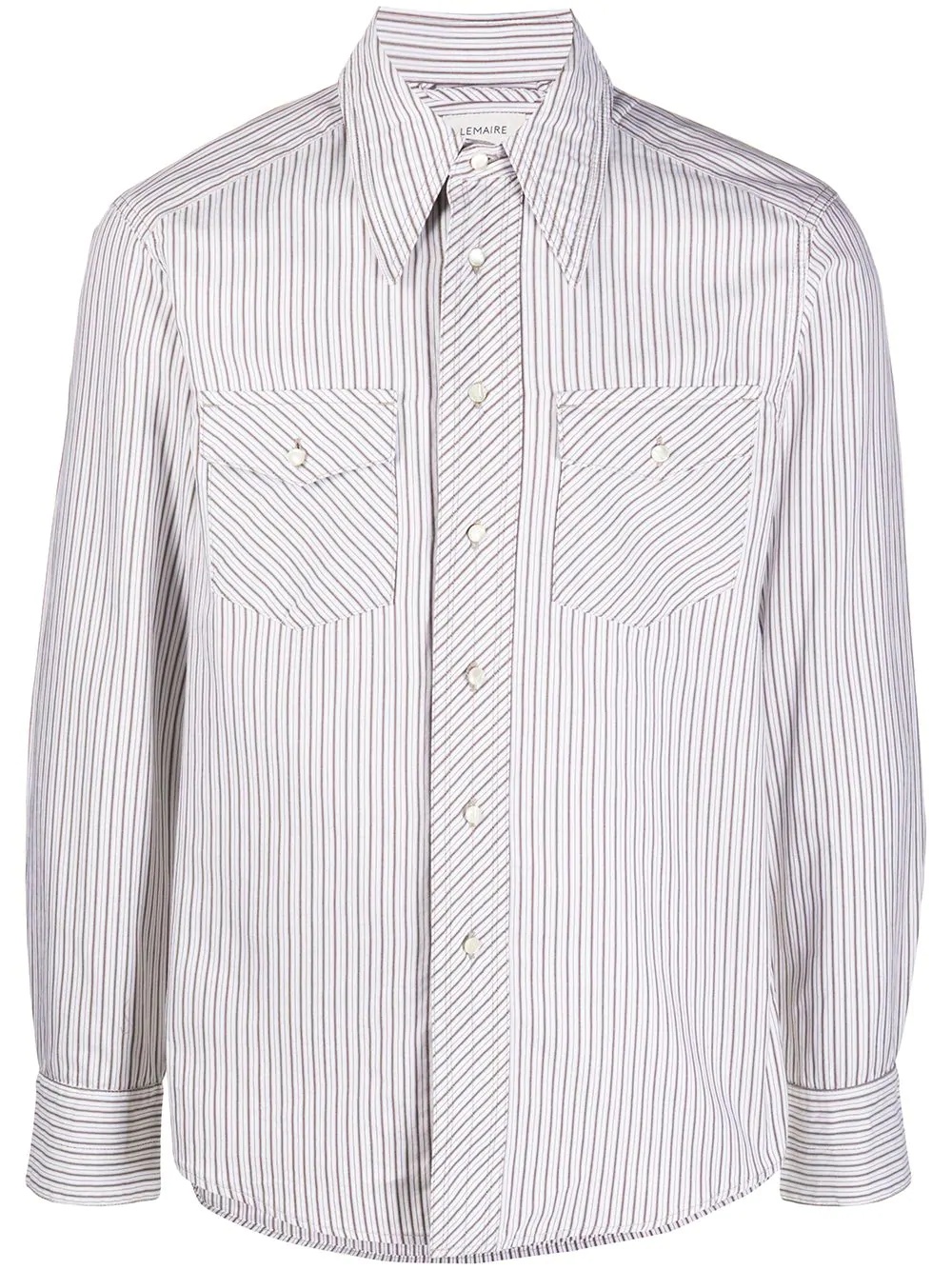 long-sleeve striped shirt - 1