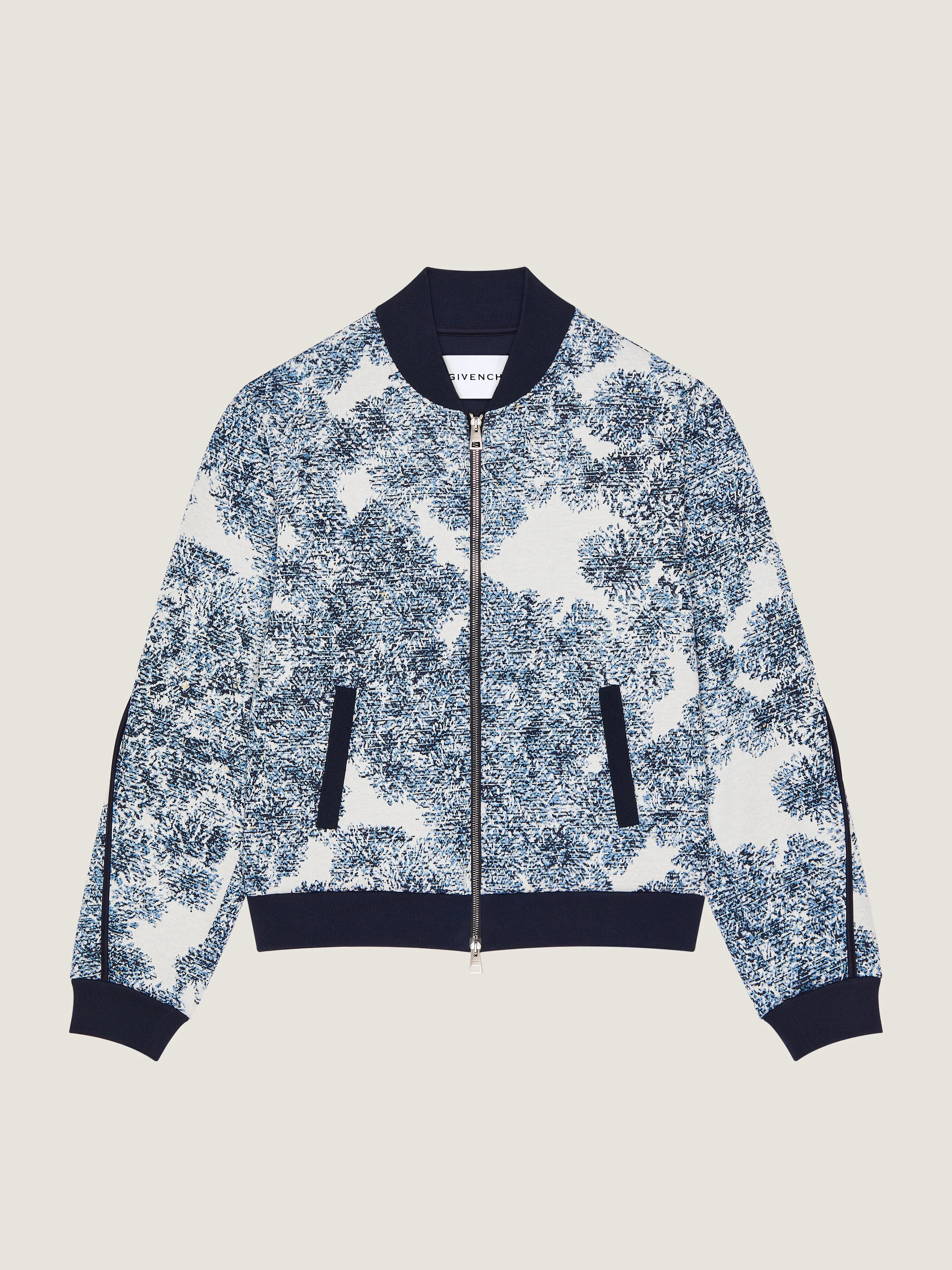 COUTURE SEAM BLOUSON IN COTTON WITH POMPOM PRINT - 1