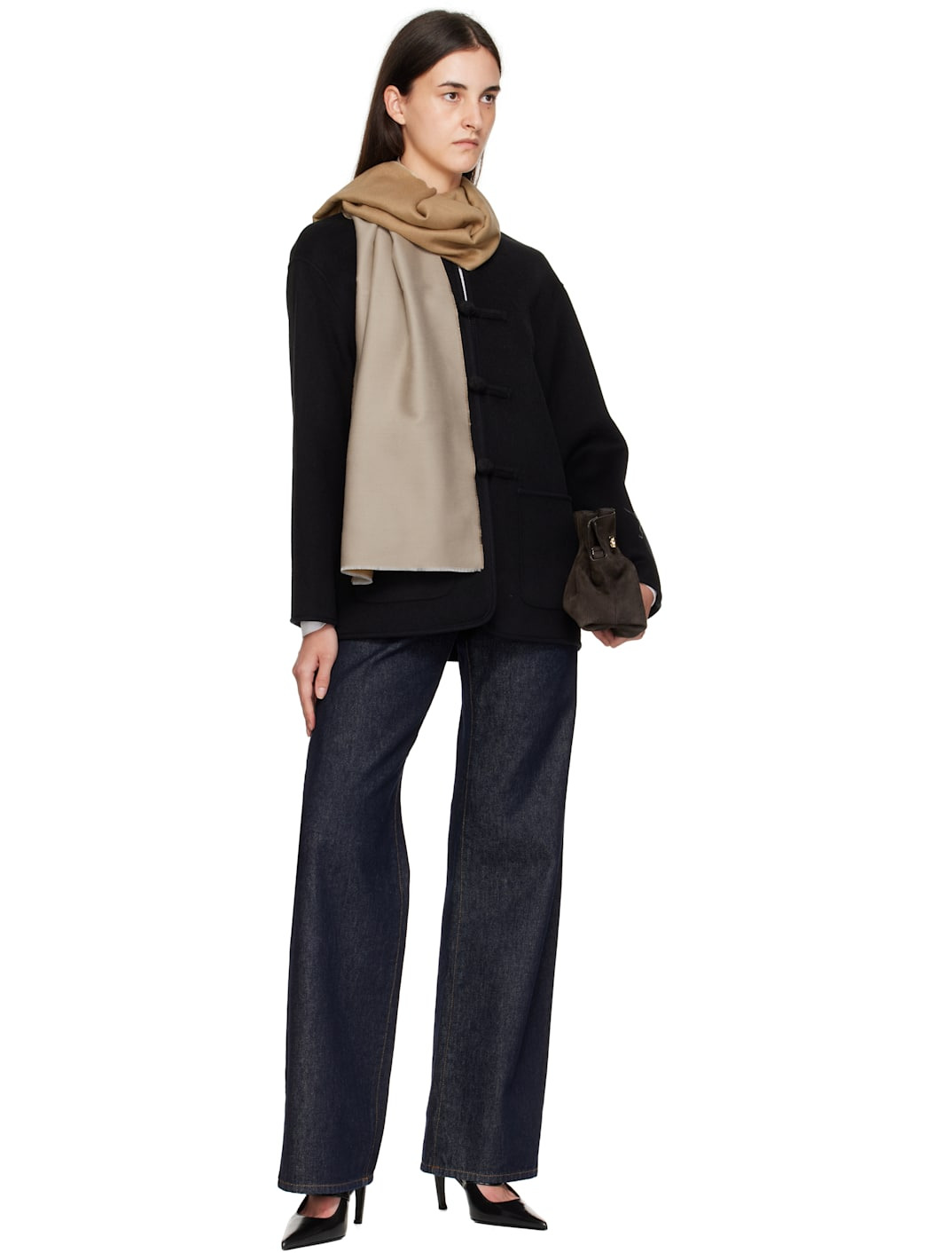 Beige 'Givenchy' Woven Scarf - 3