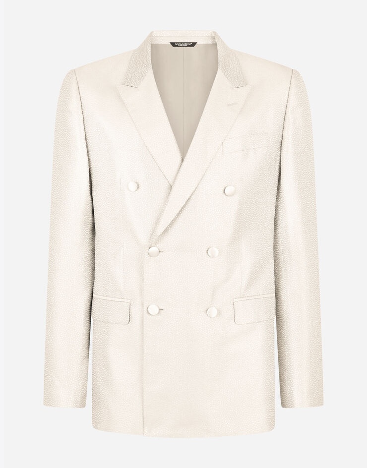 Double-breasted silk jacquard Martini-fit suit - 3