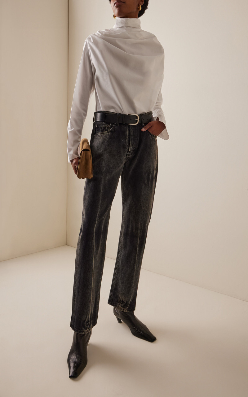 KALLMEYER Gabby Rigid High-Rise Tapered Jeans black/white outlook