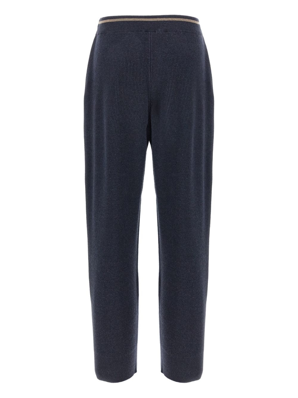 ribbed drawstring track pants - 2