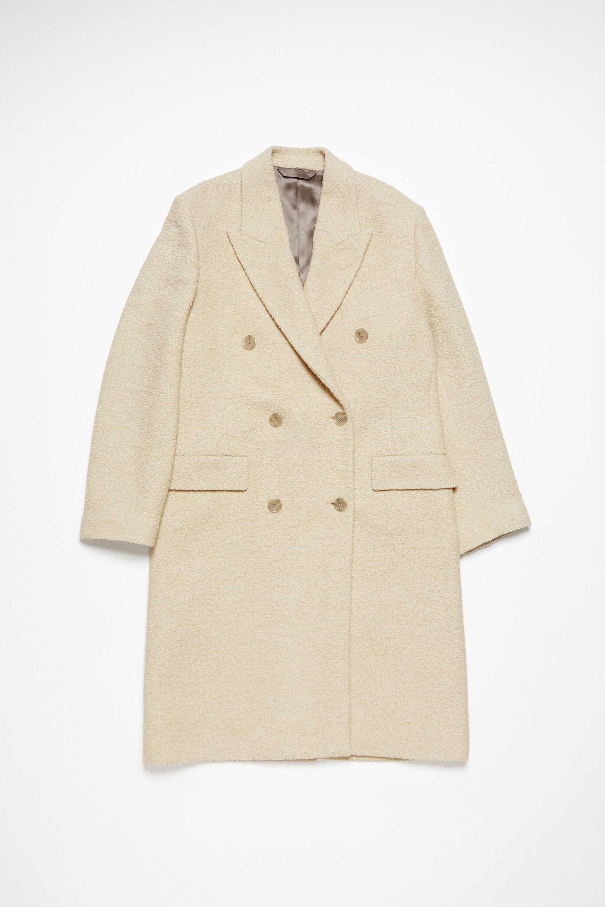 Double-breasted wool coat - Warm white - 7