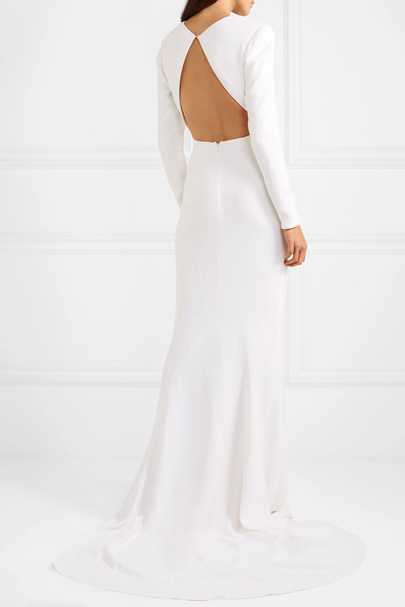 Open-back stretch-crepe gown - 4