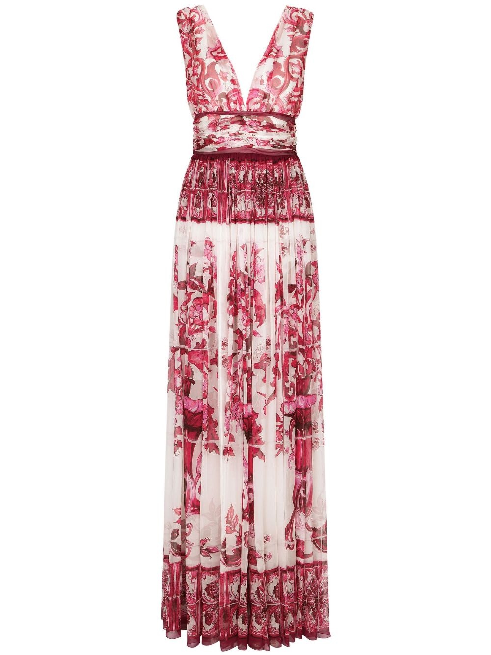 Majolica-print maxi dress - 1