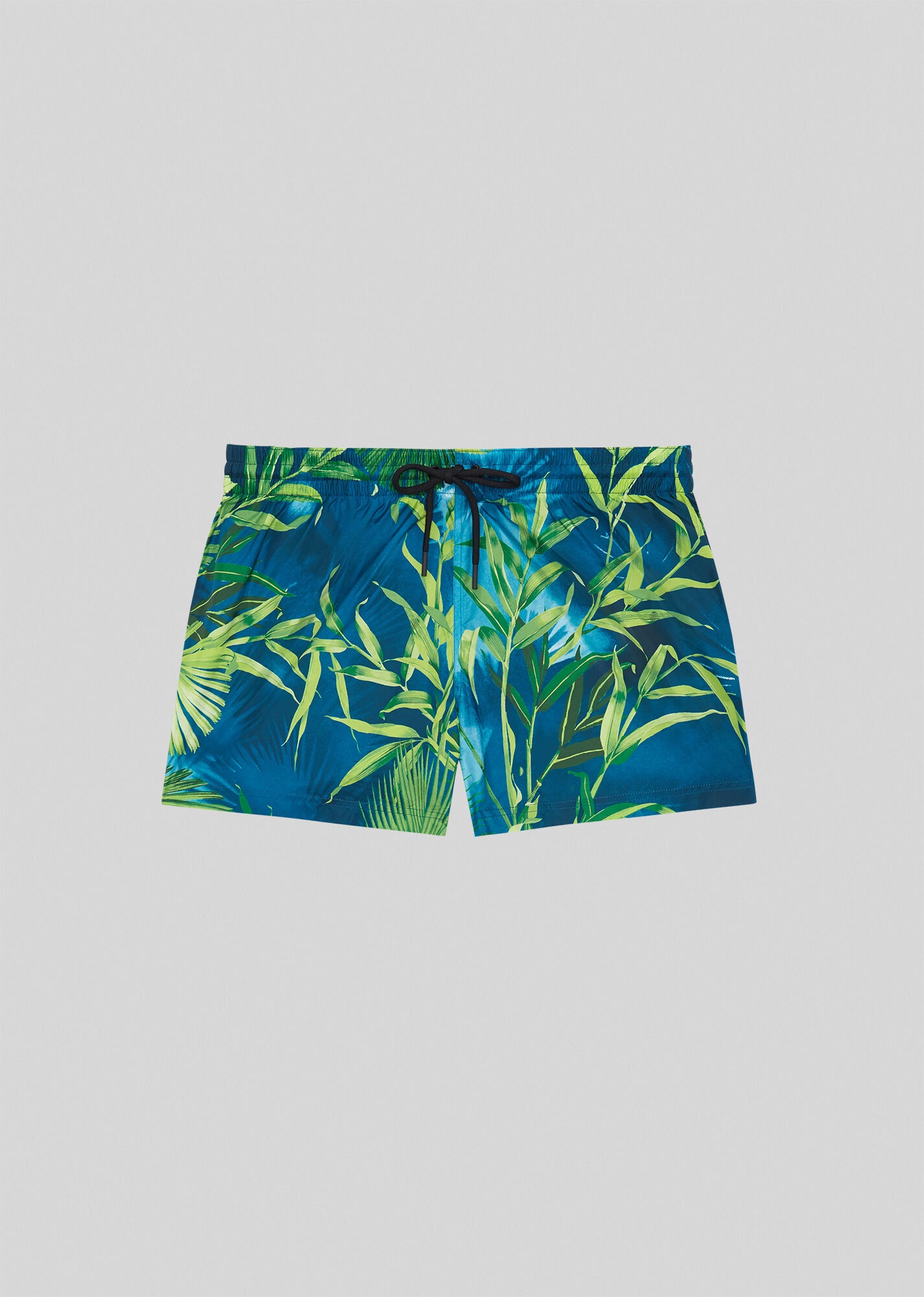 Jungle Print Swim Trunks - 1