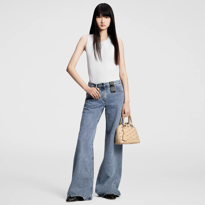 Louis Vuitton Wide-Leg Graphic Accent Jeans outlook