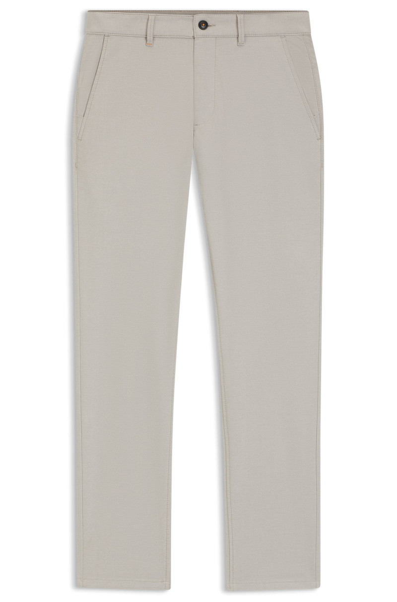 PATTERNED SLIM-FIT TROUSERS IN STRETCH FABRIC 1
