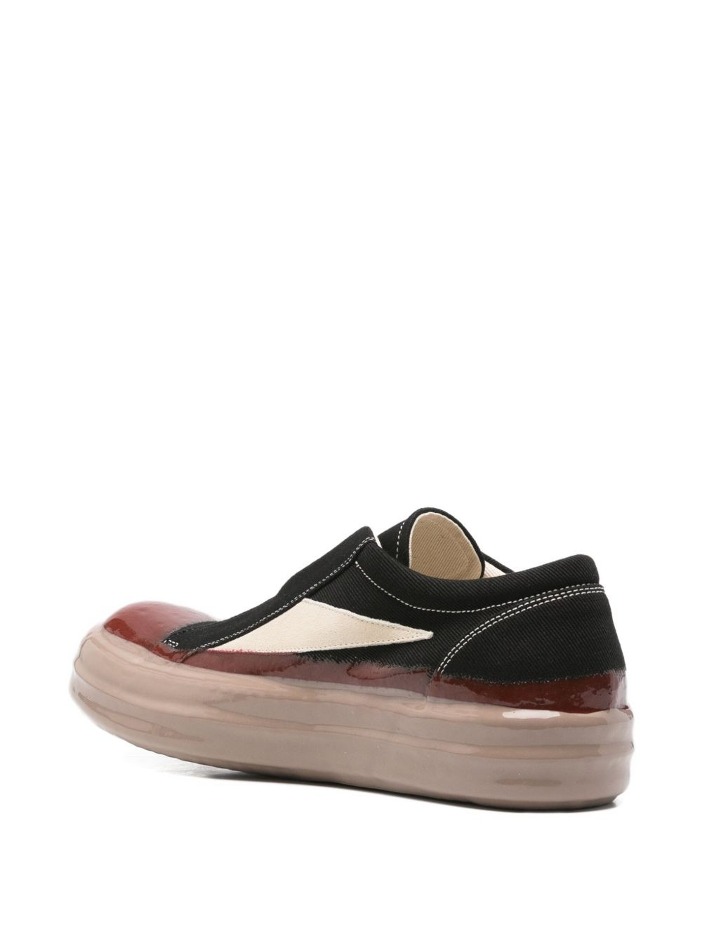 leather slip-on sneakers - 3