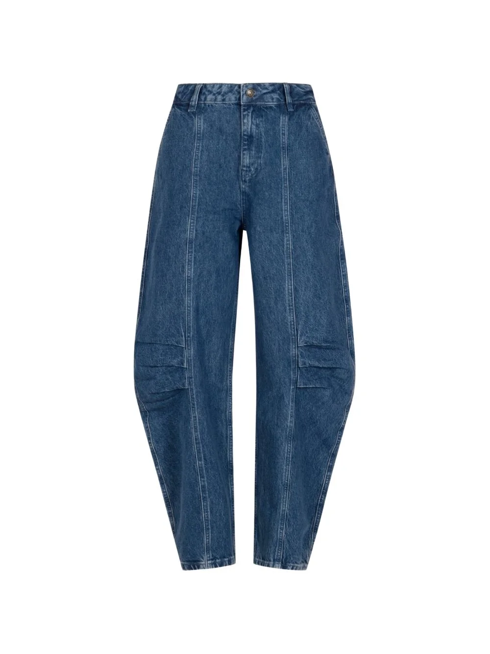seam-detail pleated jeans - 1
