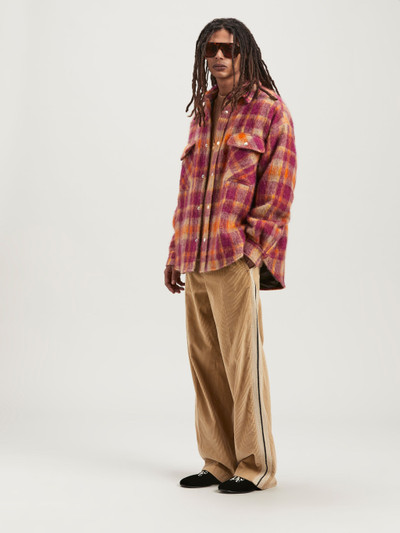 Palm Angels Brushed Wool Check Oveshirt outlook