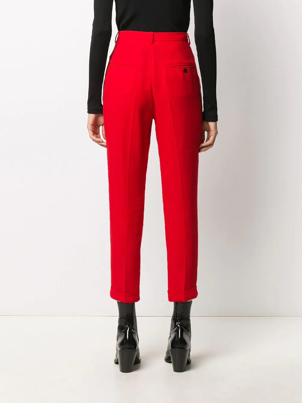 tapered cropped trousers - 4