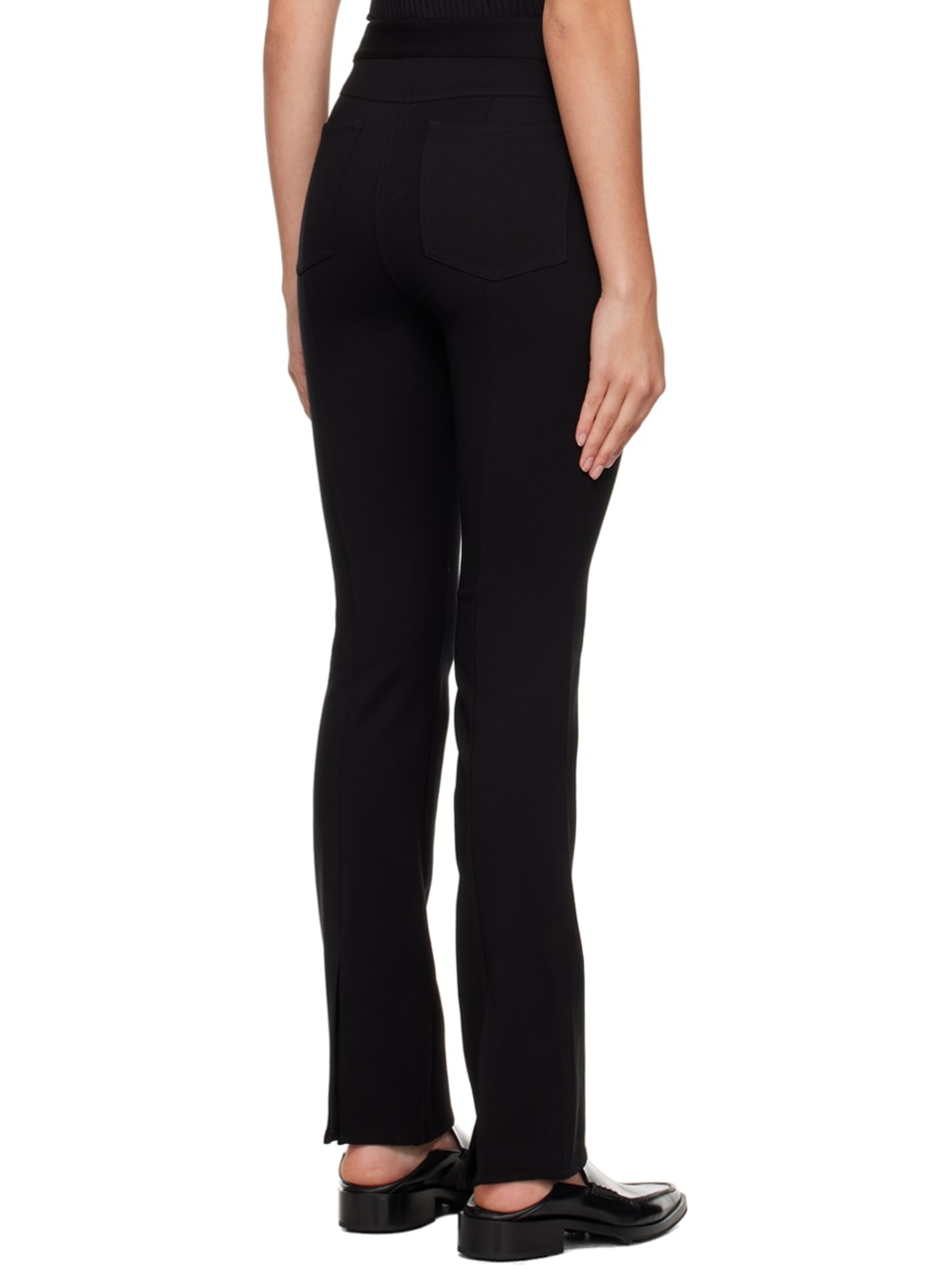 Black Slit Trousers - 3