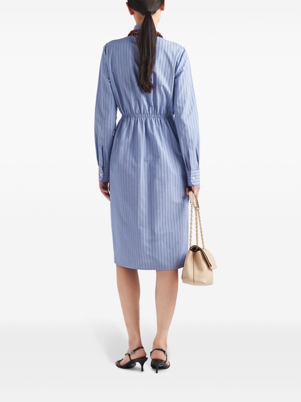 striped chambray shirtdress - 3