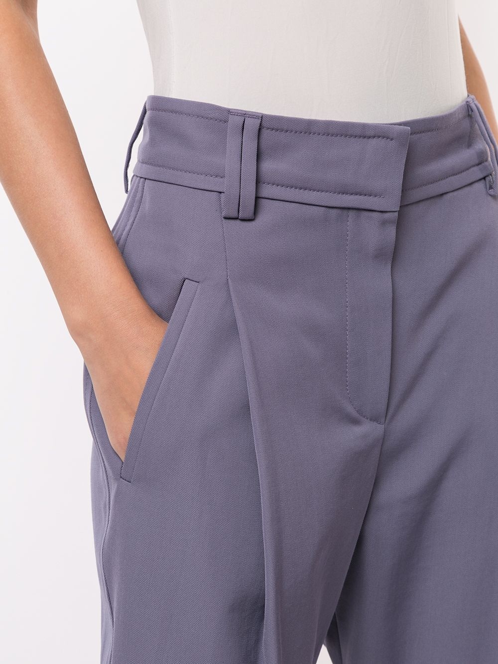 high-waist cropped trousers - 5