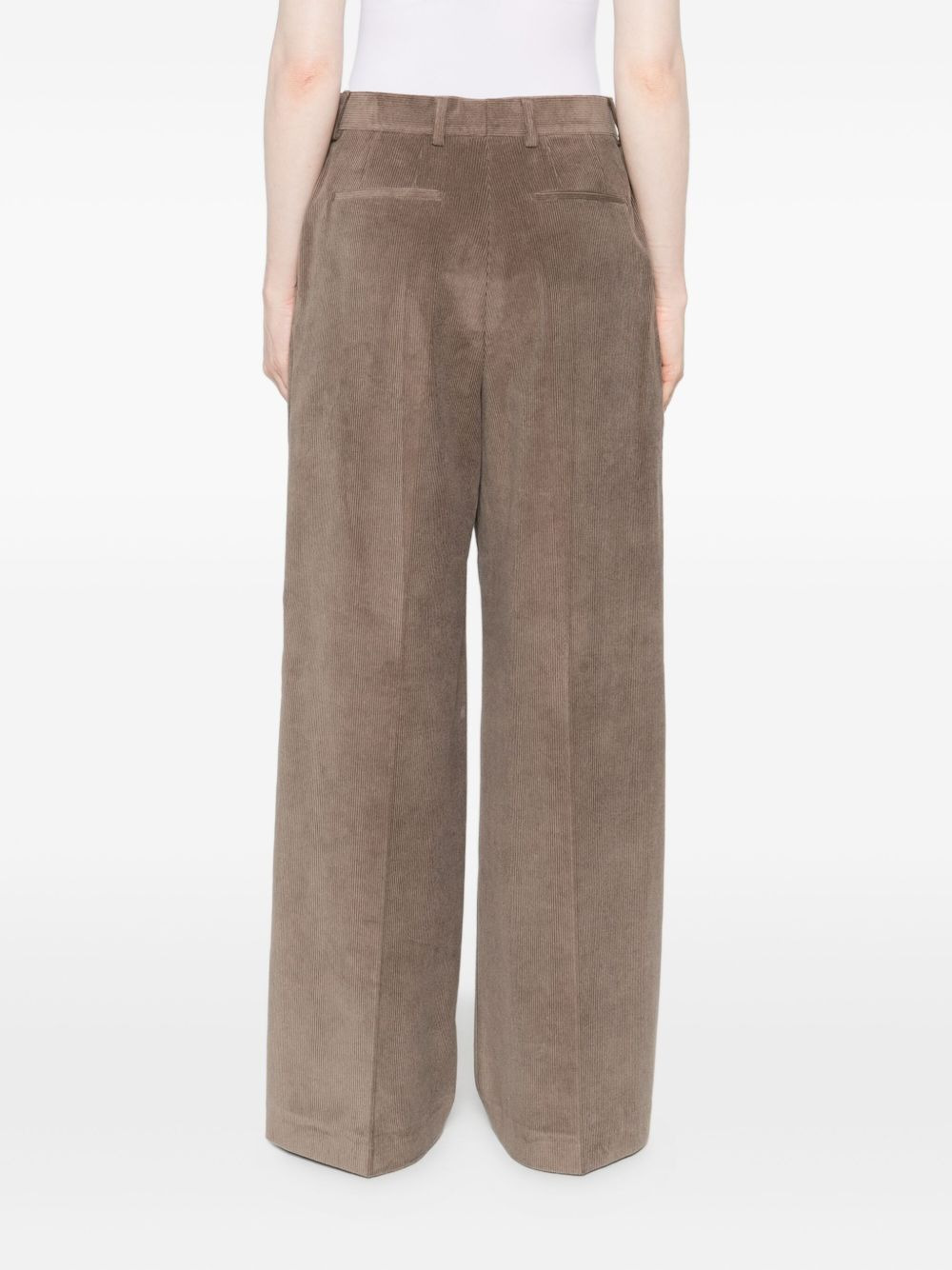 corduroy wide-leg trousers - 4